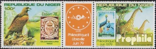 Niger 631-632 Triple Strip (Complete.Issue.) unmounted Mint/Never hinged ** MNH 1978 Stamp Fair eat (Stamps for Collectors) Birds