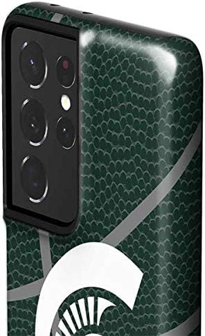 Skinit Pro Phone Case Compatible with Galaxy S21 Ultra 5G - Officially Licensed Michigan State University Green Basketball Design