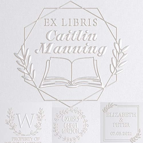 EX LIBRIS Library Book Embosser Seal Custom Personalized 5 Designs to Choose This Book Belongs to from The Library of Book Plate Book Lovers Gifts
