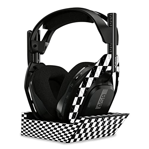 Image of MightySkins Carbon Fiber Skin Compatible with Astro A50 Wireless Headphones + Base Station (Gen 4) - Check | Protective, Durable Textured Carbon Fiber Finish | Easy to Apply | Made in The USA