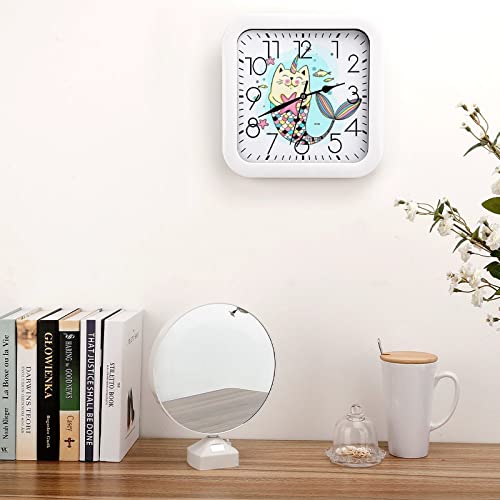 Pendule murale licorne sirène silencieuse moderne décorative 26cm
