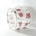 LUMIPAP Set of 2 Medium Red Floral Drum Lampshades,13
