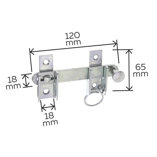 Alberts 314446 Schlagladen-Überwurf | mit Feststell-Vorrichtung | galvanisch verzinkt, dickschichtpassiviert | Größe 120 x 65 mm