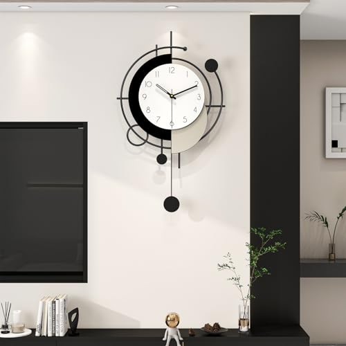 Horloge murale décorative moderne en bois noir haut de gamme