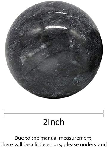 Miniatura 2 de Bolas chinas Baoding de ejercicio para aliviar el estrés y lograr la salud en piedra natural de mármol jade color gris oscuro Gris oscuro