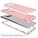 Phone Case for Samsung Galaxy Note 8 Hard Cover Shockproof Soft Silicone Bumper Hybrid Three Layer Heavy Duty Protective Cell Accessories Glaxay Note8 Not S8 Galaxies Gaxaly Cases Women Rose Gold