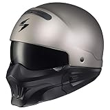 ScorpionEXO Covert Open Face Half Shell 3/4 Mode Motorcycle Helmet DOT Approved Solid EVO Adult Unisex (Titanium - Small)