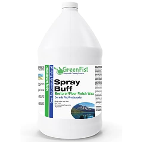 GreenFist Spray Buff Restorer Renewing Floor Finish Wax Polisher Buffer[ Removes Surface Marks, Conditioned, Dry and Spotless Floors ], 1 Gallon Cover