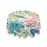 Photo Gallery voucong tovaglia moderna con fiori rosa e uccelli verdi, 152 cm, lavabile, riutilizzabile, con bordo in pizzo, protezione per feste e decorazioni per la casa Photo Gallery voucong tovaglia moderna con fiori rosa e uccelli verdi, 152 cm, lavabile, riutilizzabile, con bordo in pizzo, protezione per feste e decorazioni per la casa