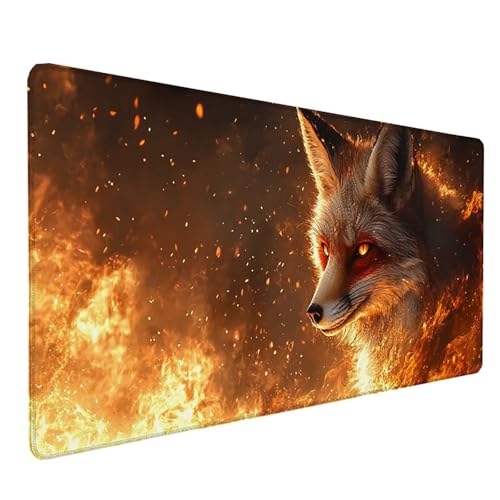 Tapis de souris XXL antidérapant jaune 80 x 30 cm pour résoudre les problèmes de glisse sur PC