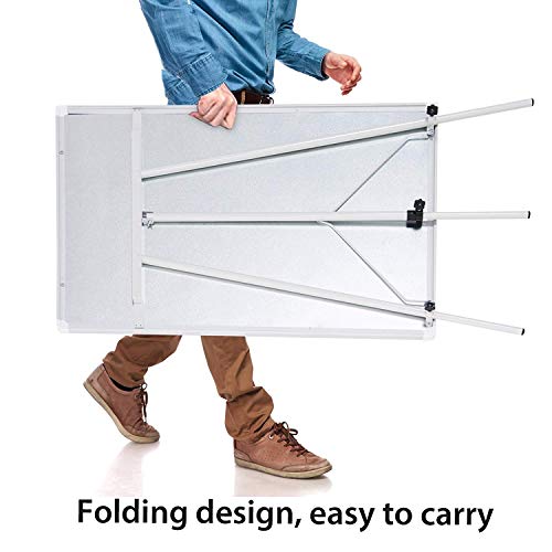 Dexboard Magnetic Whiteboard Easel 24" X 36"|Height Adjustable Dry Erase Board Tripod Office Presentation Board W/ Flipchart Pad, Magnets & Eraser, White #TOP6