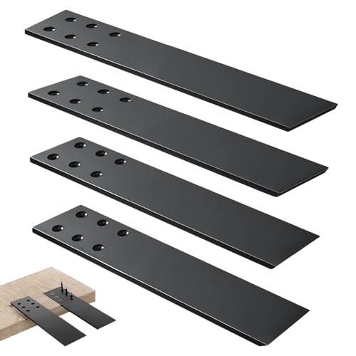 Image of Countertop Support Brackets Heavy Duty 4 Pack 1/4" Thick 14 Inch Flat Hidden Knee Wall Countertop Bracket for Granite Quartz Wood Concret Countertops Screws Included