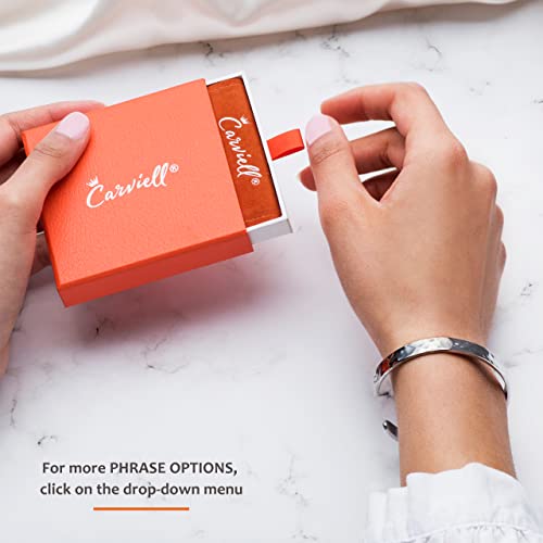 Carviell Inspirational Bracelets For Women, Personalized Encouragement Cuff Bracelet For Teen Girls, Mom, Sister, Cousin Gifts, You Are Loved Jewelry #TOP3