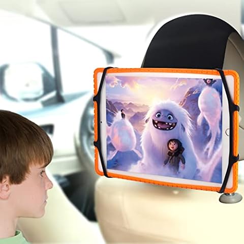 ihaspoko Car Tablet Holder, Universal Car Headrest Mount for iPad Air Mini 2 3 4, Pro 9.7, Tab, Smartphone and Tablet with 7-9.7 Inches Cover