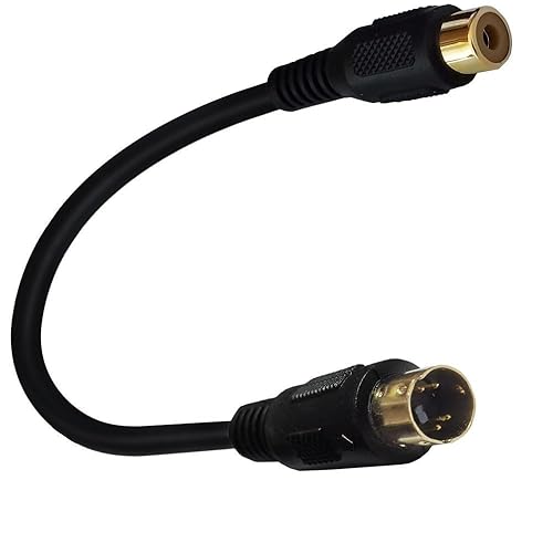 Miniatura 8 de Traovien Cable S-Video a RCA chapado en oro compuesto RCA macho a S-Video de 4 pines Mini DIN Terminal macho AV estéreo Cable de conversión de audio