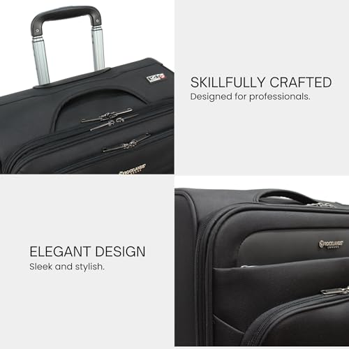 Rocklands® Rolling Laptop Bag 4 Wheel Laptop Bag Wheeled Briefcase Business Office Trolley Case fits Laptops up to 16" Lightweight Travel Cabin Bag - 8608 - Image 6