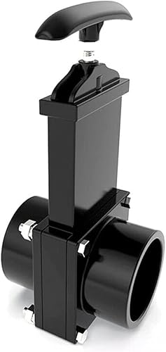 TANFEI 1 Pcs RV Drain Valve Waste Valve 50mm/1.97inch for Caravan Trailer, Black Dump Waste Sewer ABS Valve, RV Accessory Waste Valve