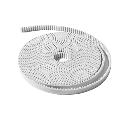 Courroie de distribution HTD 5M en PU blanc renforcé acier 50mm pour guidage linéaire stable