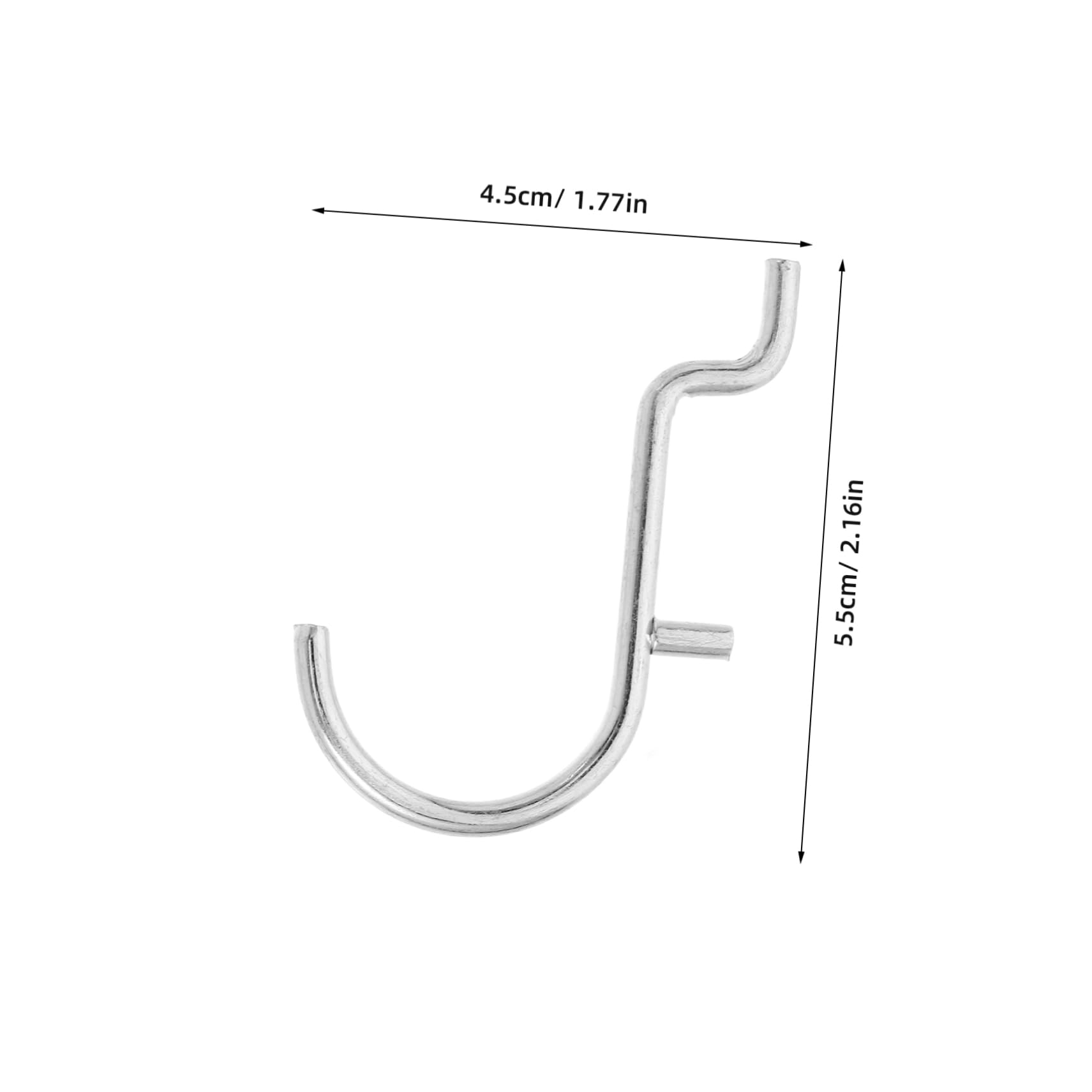 SEWOART Bedroom Pegboard Hooks 10pcs Wall Hanging Hooks for Tools Garage Storage Stainless Steel Easy Installation