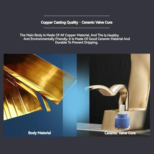 Robinet de salle de bain cascade avec poignée unique précise - 3