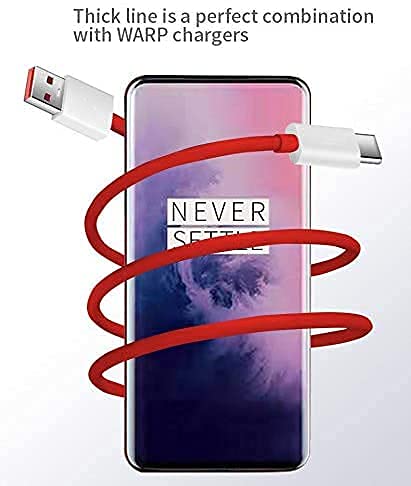 Image of The Black Store 65w Charger Warp /Dash /SUPERVOOC Charger for Oneplus | 65 Watt Adapter with Type C to A Cable for WARP /SuperVooc Compatible for Oneplus 11 /11R /10 /10 Pro /9 /9 Pro / 9R / 8 / 8T / Nord /CE 2,2t