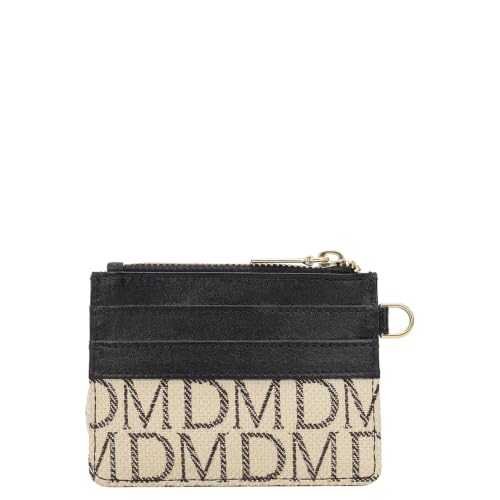 Image of Da Milano Leather Card Holder for Men & for Women - Beige & Black