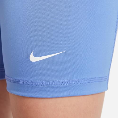Image of Nike Girls' Pro Shorts (Little Big Kid), Polar /Midnight Navy /White