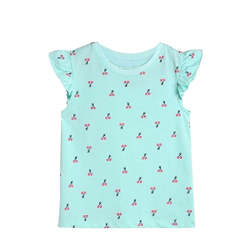 Image of miniklub Girls Blue & Pink Printed Regular Top