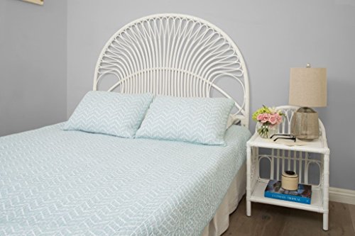 KOUBOO Rattan Loop Headboard, Queen, White - Image 2