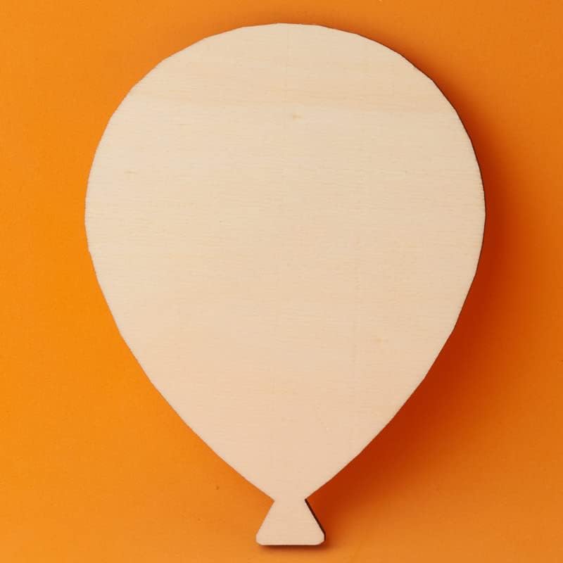 Pack of 24 Unfinished Wood Balloon Cutouts by Factory Direct Craft - Blank Wooden DIY Balloon Shapes for Crafts (4 W x 5-1/4 H)