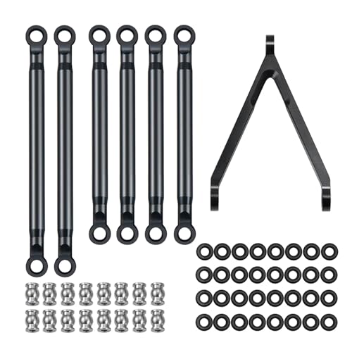 RC���f���A�N�Z�T���[ For Axial For SCX24 For Wrangler For Bronco 1/24 �A���~���������P�[�W�����N���b�h�{�[���w�b�h�Z�b�g Rc �J�[���f�����i(1Set B Black)