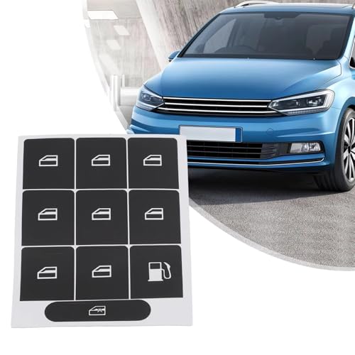 Pegatinas para Golf MK5 kit reparación de botones elevalunas de coche negro 5