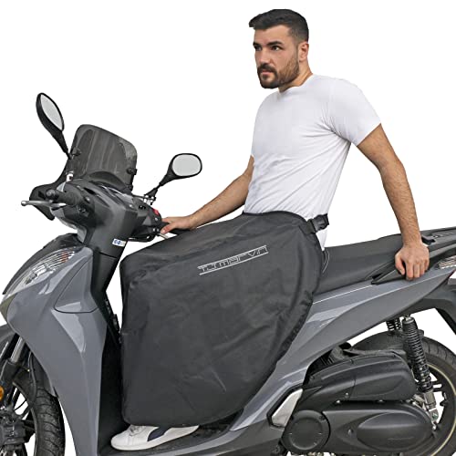 Couvre-Jambes Easy D03 Noir contre le froid et la pluie en scooter - Tablier chaud