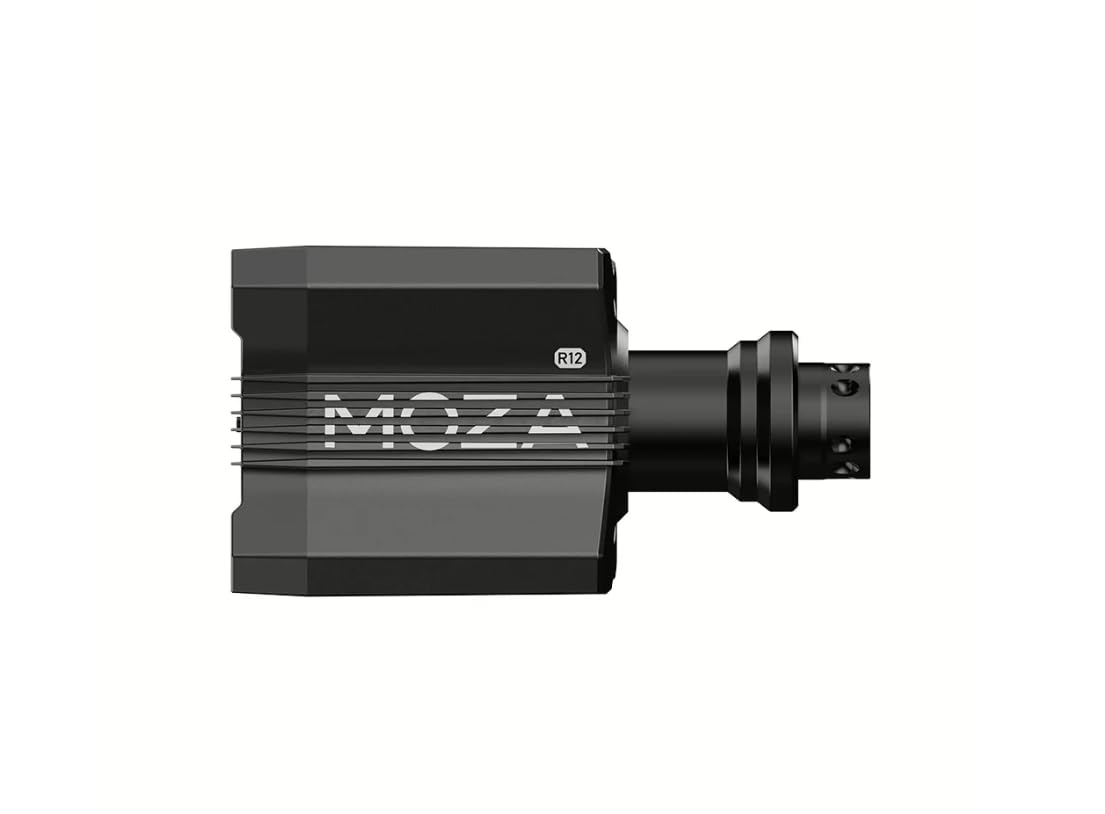 MOZA R12 V2 Direct Drive Wheel Base 12 Nm Force Feedback für Sim Racing PC | 12 Nm Direct Drive Wheelbase mit 21-Bit Encoder, 1000 Hz USB, Aluminiumgehäuse, Quick Release, Pit House Software für Assetto