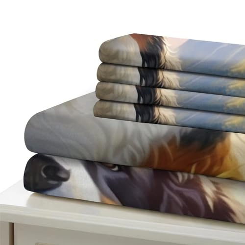 Housse de couette Mastiff tibétain 3D microfibre douce 140x200 cm - 6