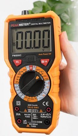 6000 Counts Digital Multimeter With True RMS Temperature And HFE Measurement, Overload Protection, 6000 Counts