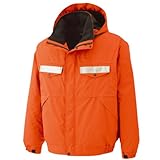 [ミドリ安全] 防寒服 長袖 ブルゾン 男女兼用 高視認 帯電防止 エコマーク認定 防水 撥水 RC2014 上 オレンジ L