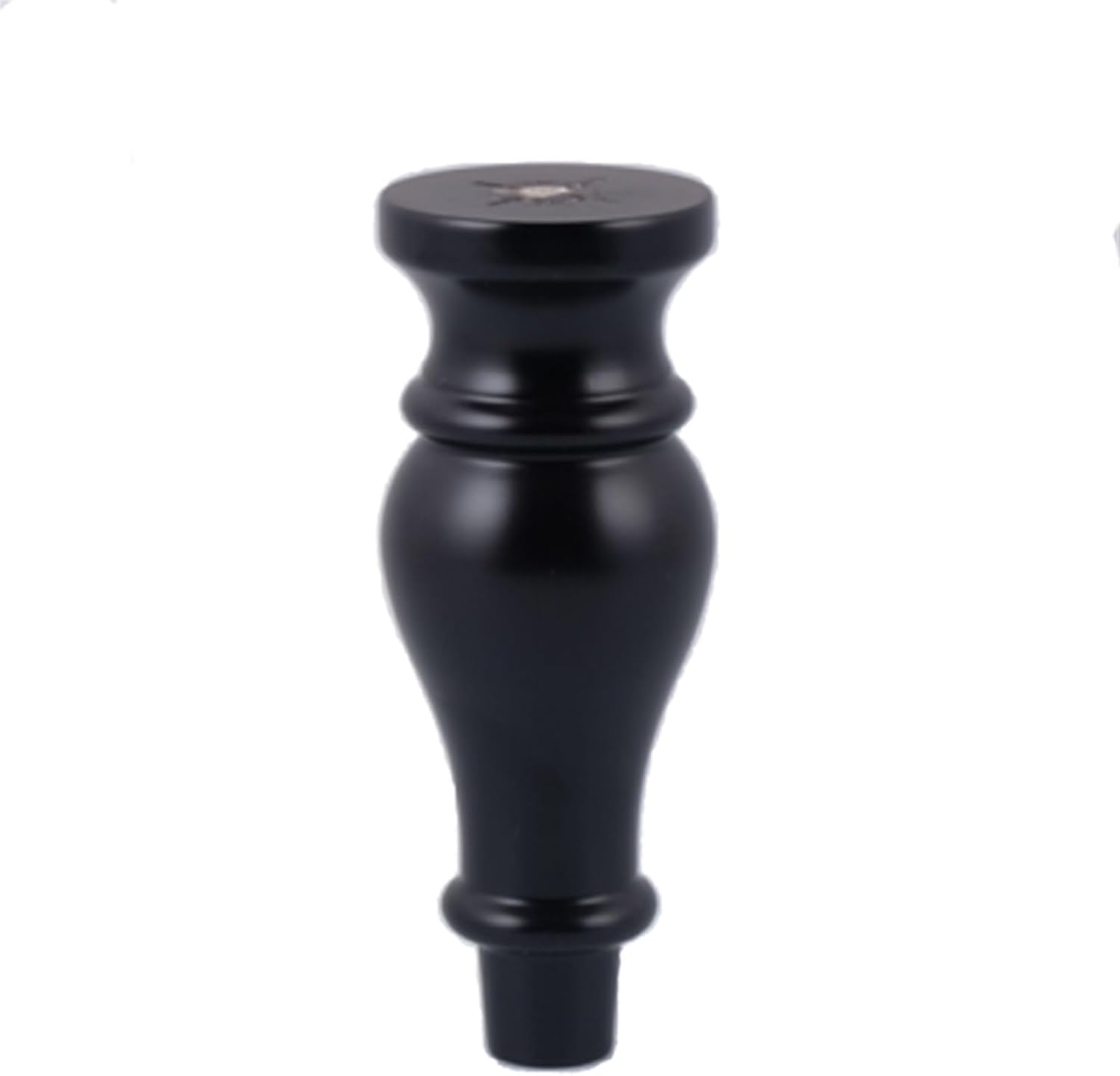 AVIMYA 1/4PCS 180mm Solid Wood Furniture Legs Replacement Black Mid-Century Modern for Coffe Tea Table Sofa Bed TV Stands Dressing (Color : 1PC Iron Pads)