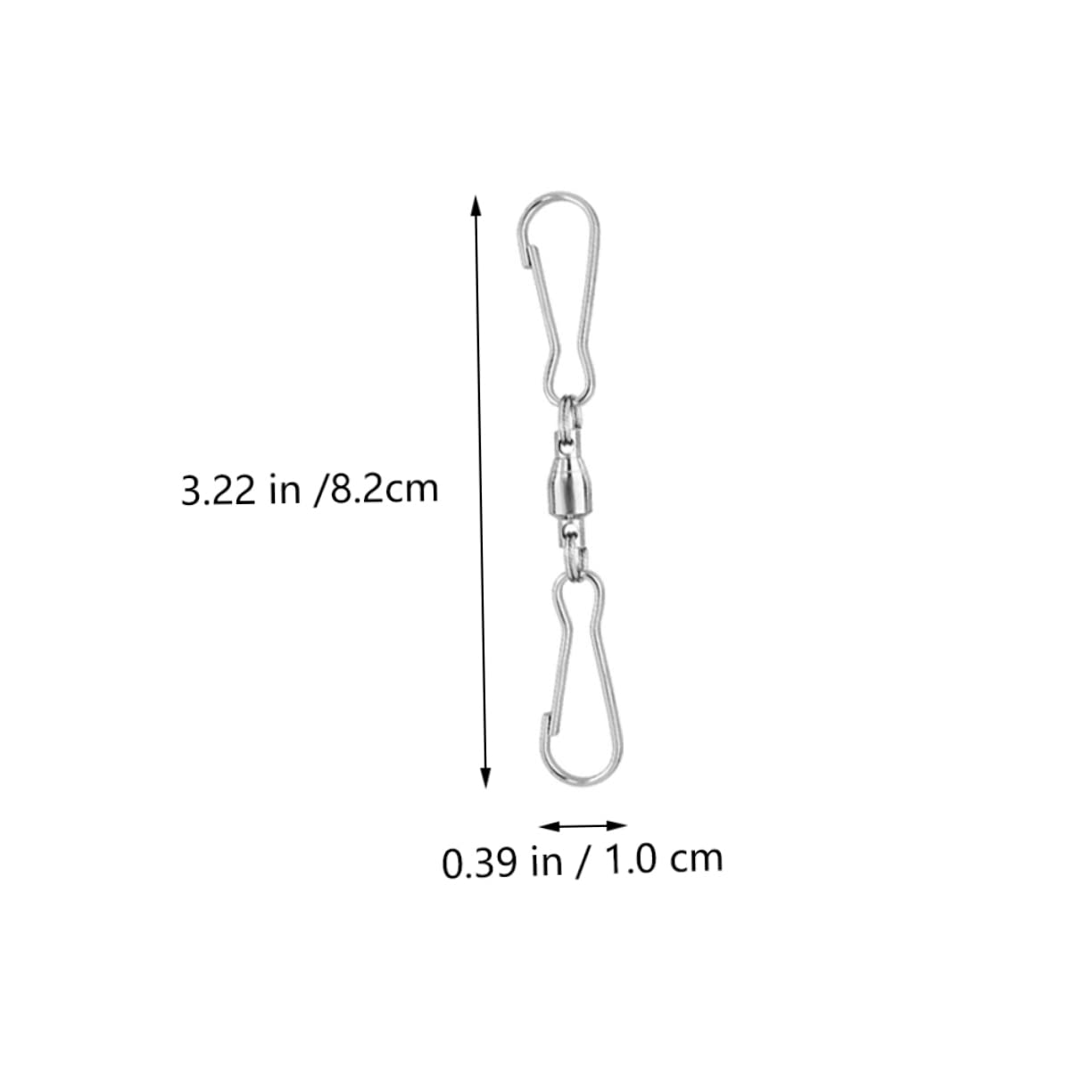 Hemoton 20Pcs Swivel Clips Durable Hanging Hooks for Bird Feeders Wind Spinners Plants Easy to Use Gardens and Balconies Resistant Design for Use