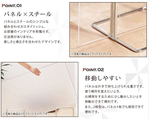 Amazon.co.jp: 置くだけ簡単！！アクリル製 ペットゲート L型 高さ40.5
