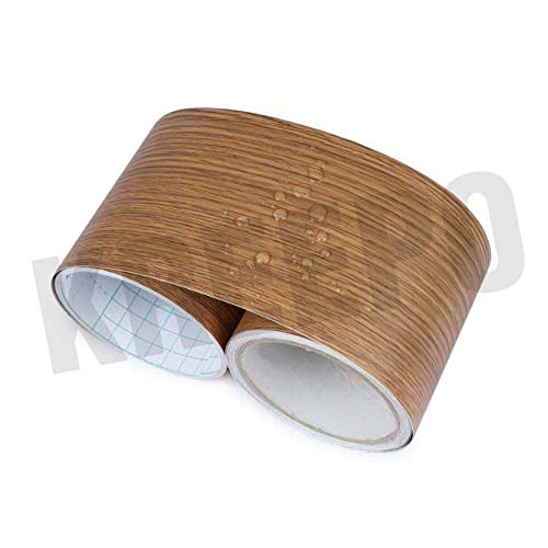 Image of KREEPO Waterproof Waist Line Wall Sticker Self Adhesive Baseboard Wallpaper Border Roll Decals Home Decor Film (Size 4Inch x 40m) (Wood-10)