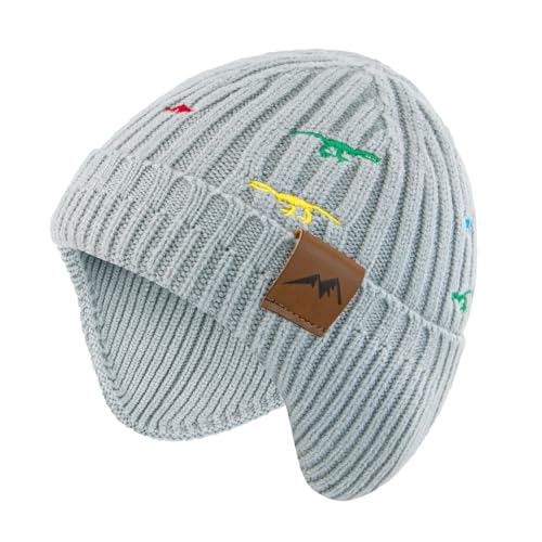 Image of POXIMI Baby Boy Winter Hat Toddler Warm Beanie Girl Knit Hats with Earflap Kid Cute Earmuffs