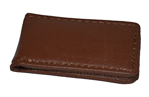 Image of LB LEATHERBOSS Men's New Leather Strong Magnetic Money Clip (Brown)