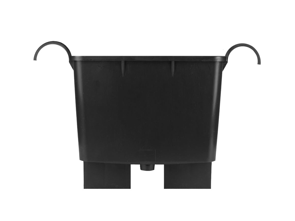 Erdbeerprofi - Profi-Pflanzkasten - 10 Balkonkasten für Erdbeeren - 40x32x23 cm Schwarz - Blumenkasten für 4-5 Erdbeerpflanzen - Pflanzgefäß mit abgerundeten Kanten