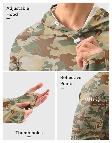 Men's Sun Protection Hoodie Shirt UPF 50+ Long Sleeve Fishing Rash Guard UV SPF Summer Lightweight Hiking Shirt for Men3