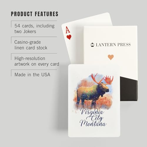 Lantern Press Naipes Póker 52 Cartas Animales Acuarela miniatura 3