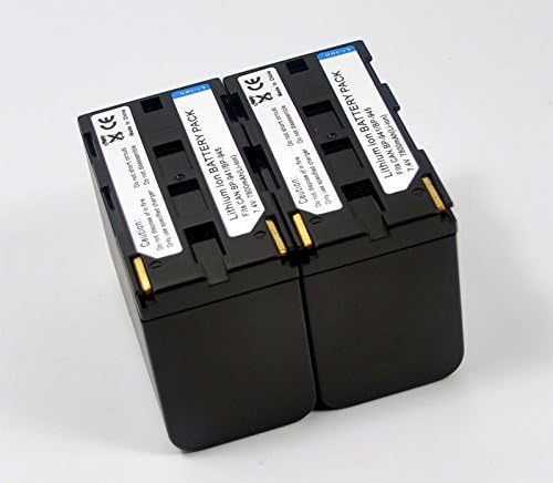 Compatible bp-970 Battery for bp-911 bp-945 bp-930 Digital Camera Video Camcorder (2X Battery+Charger AC Dual LCD)