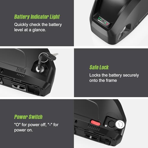 Varstrom 36V 15.6Ah Ebike Battery, Downtube Lithium 36V Ebike Battery with 3A Charger & USB Port, Compatible with Bafang Varstrom AW 1000W 750W 500W 250W Electric Bike Conversion Kits - Image 3