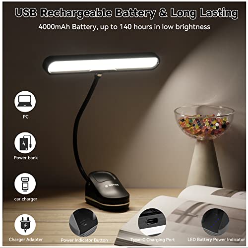 Glovion Music Stand Light, Clip On Piano Lights 37 Led Book Light, 3 Brightnessx Stepless Dimmable Color Orchestra Light, Usb Rechargeable Perfect For Piano, Guitar, Orchestra, Reading Sewing Crafts #TOP4
