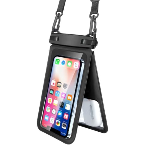 Ladfrol 1個入り 防水ケース 防水バッグ 防水ポーチ IPX8 完全防水 水中撮影 防水ウエストポーチ スマホ防水ケース 水に浮く ダブルパック設計 携帯用ドライバッグ ぼうすい アイフォン スマフォ すまほ アイホン 携帯 けいたい 顔認証 タッ
